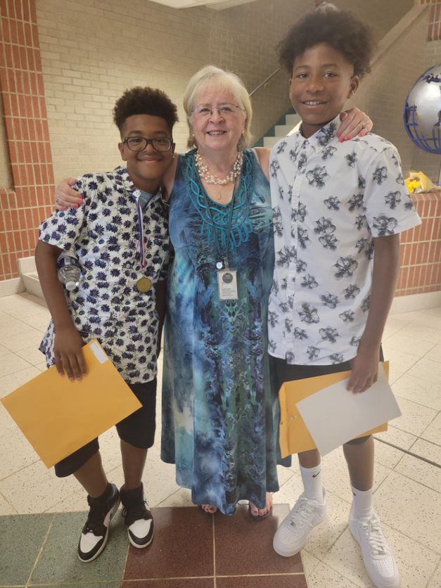 Retiree Bunni Cooper says she was drawn to becoming a substitute after retiring from a 23-year career at the World Bank because she enjoys helping students learn.